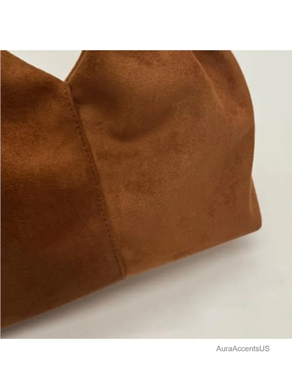 Suede Slouchy Hobo Shoulder Bag Compact Everyday Purse